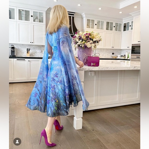 Wispy chiffon midi-dress - Picture 6 of 6